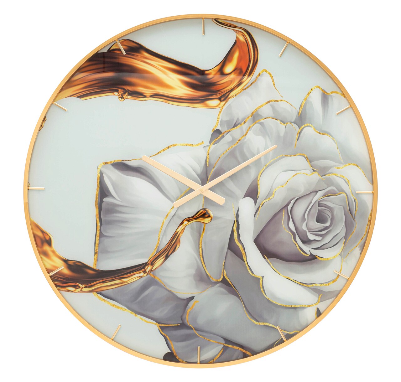 Ceas de perete, Rose, Mauro Ferretti, Ø80 cm, sticla/MDF/metal, multicolor - imagine 7